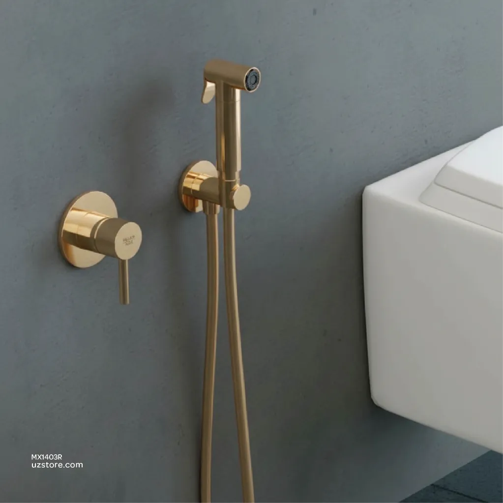 Uzstore KLUDI RAK ABS Shattaf with concealed single lever mixer with pre-installation kit RAK3200702.RG1 Rose Gold Gloosy  MX1403R-03.webp