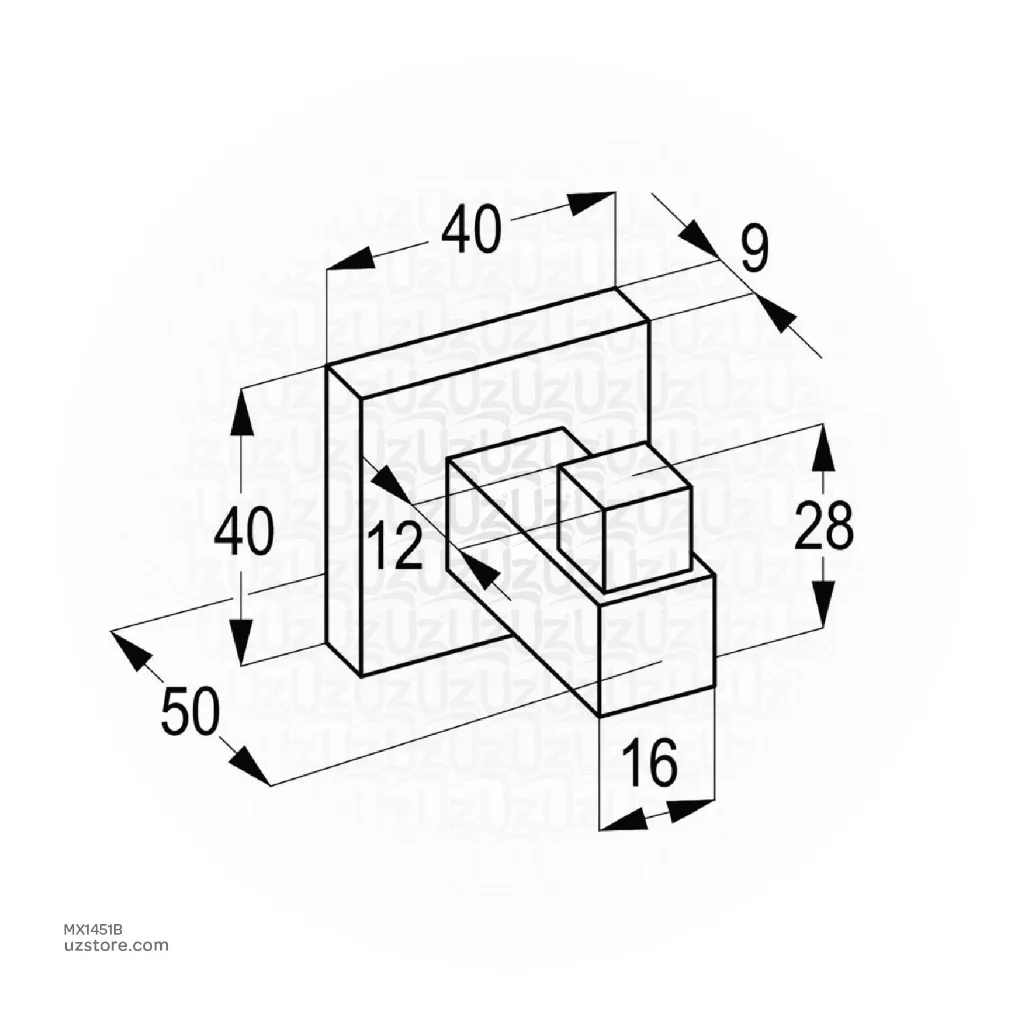Uzstore KLUDI RAK Harmony Robe Hook Matt Black RAK24005.BK2 MX1451B-02.webp
