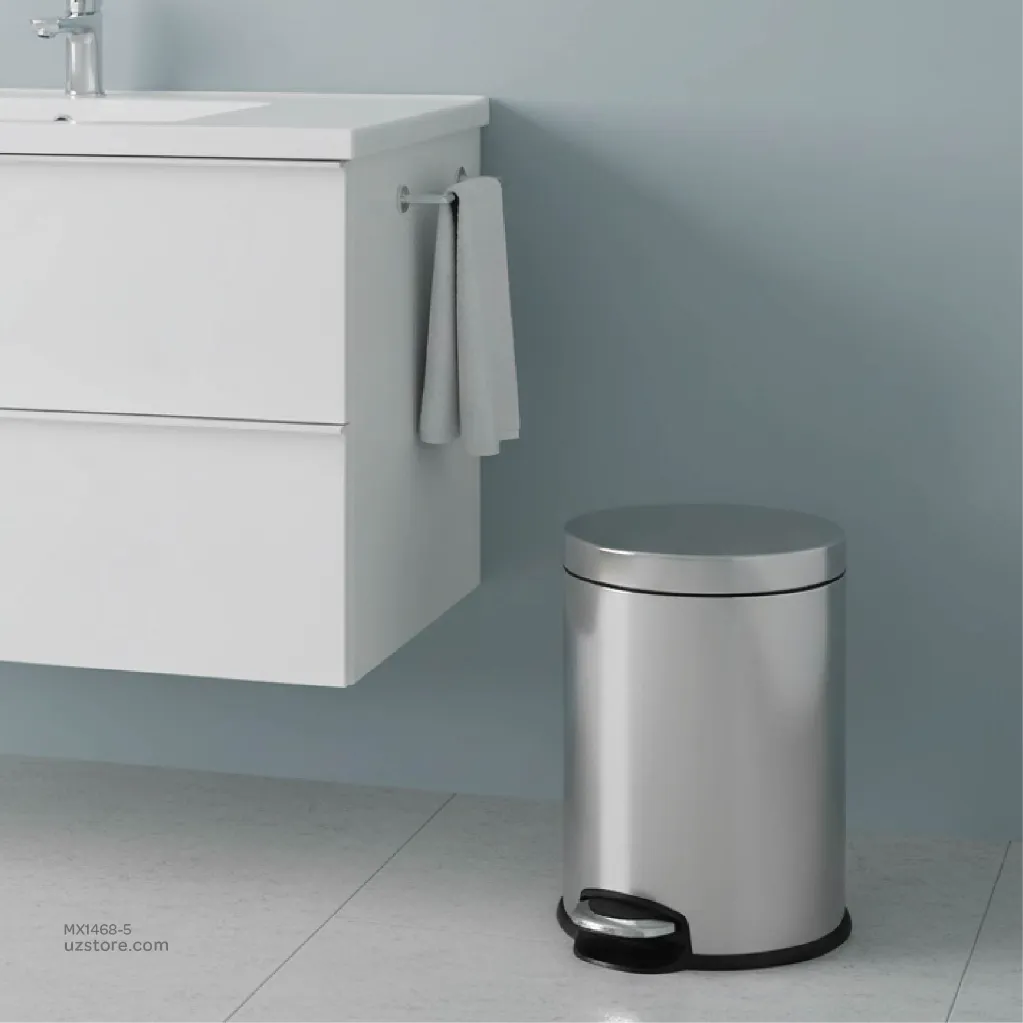 Uzstore KLUDI RAK Pedal Waste Bin 5 L, SS 410 Satin Finish,  MX1468-5-03.webp