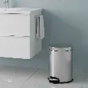 Uzstore KLUDI RAK Pedal Waste Bin SS 410 Stain Finish,  MX1468-12-03.webp