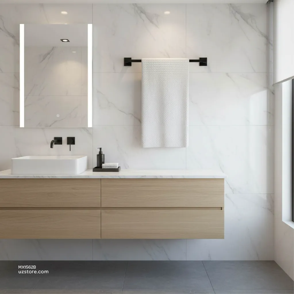 Uzstore  KLUDI RAK HARMONY single towel bar 610 mm Matt Black RAK24001.BK2  MX1562B-04.webp