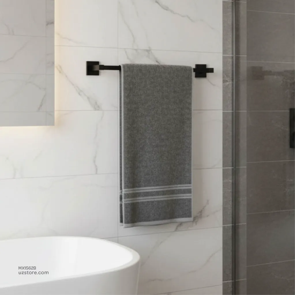 Uzstore  KLUDI RAK HARMONY single towel bar 610 mm Matt Black RAK24001.BK2  MX1562B-03.webp