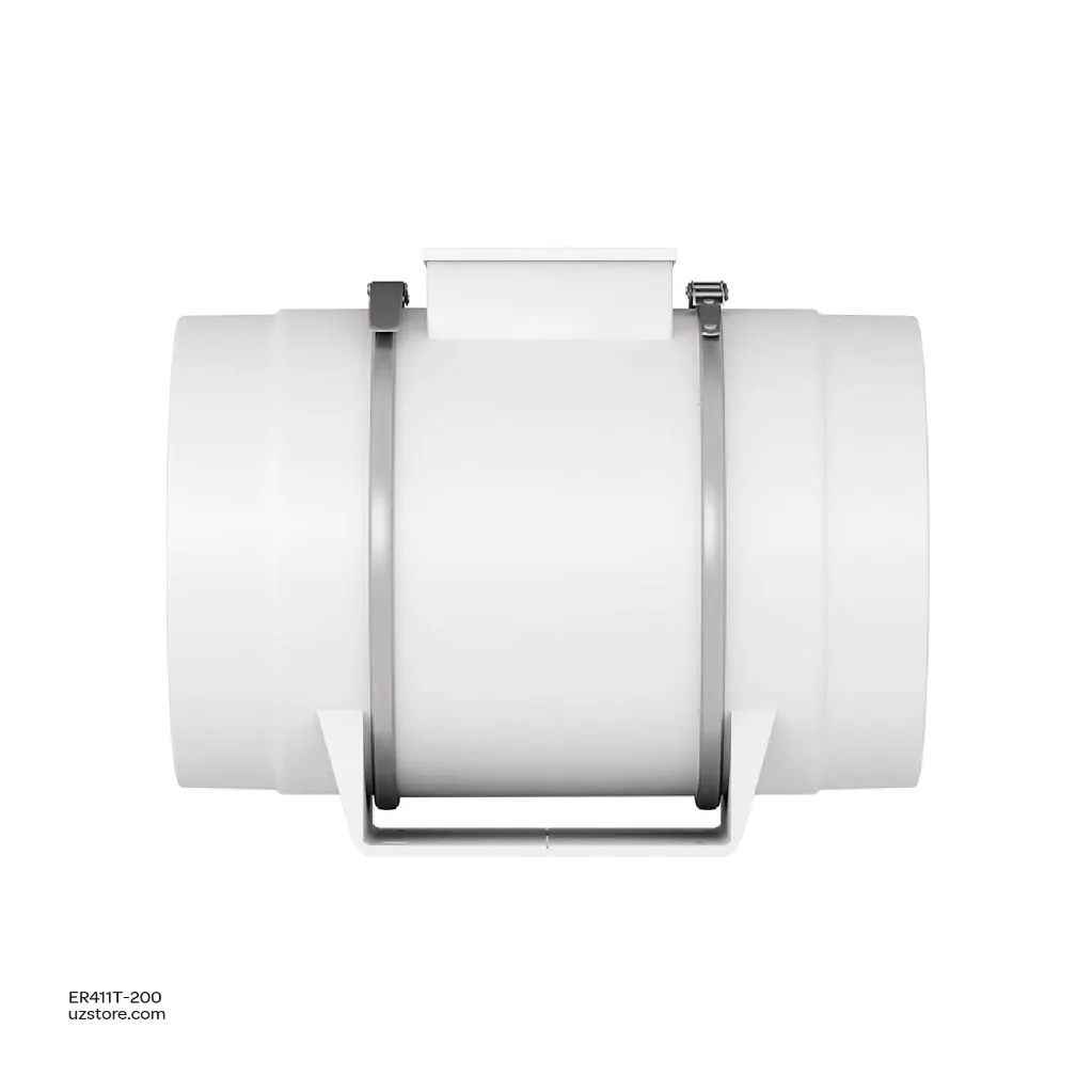 Uzstore  In line Mixerd flow Axial duct fan ERA TYPHOON 200 2SP 8'' Made in Russia ER411T-200-02.webp