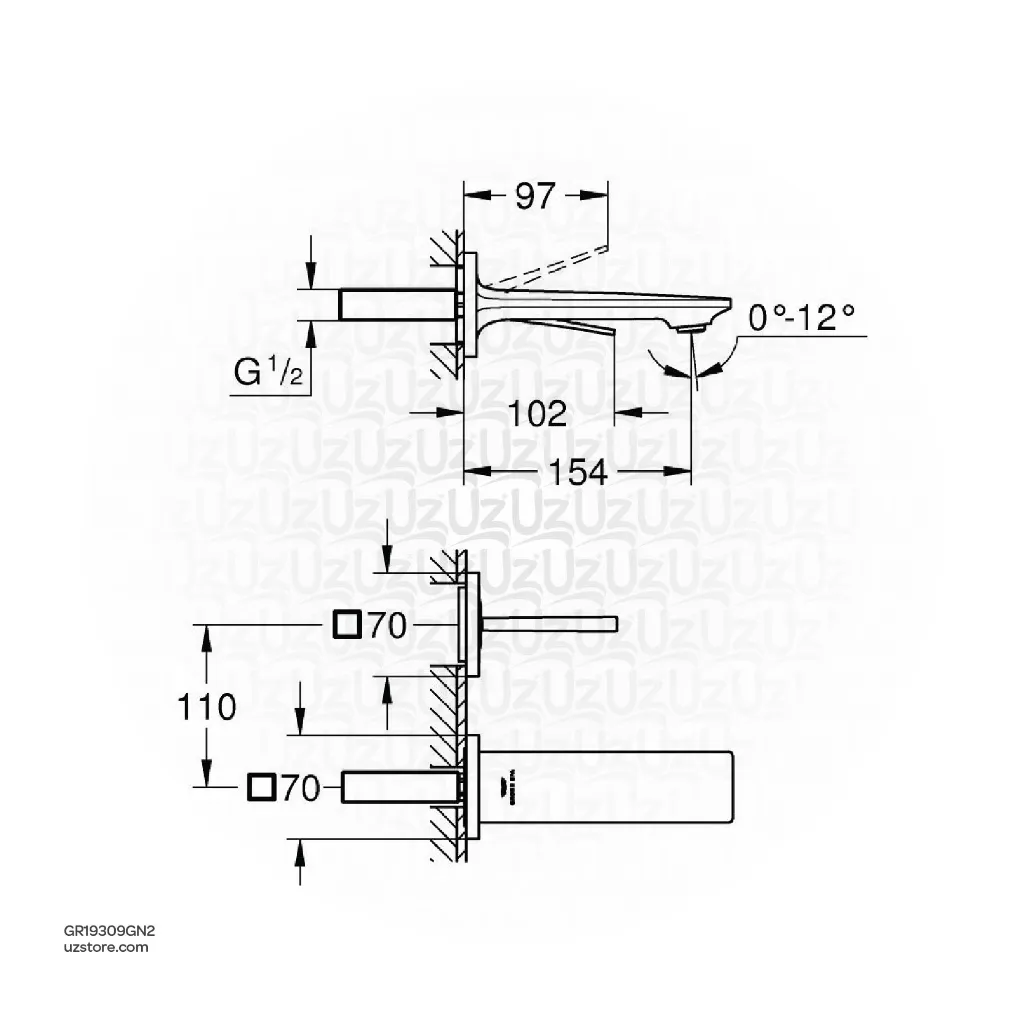 Uzstore Allure 2-hole basin mixer S-Size GR19309GN2-02.webp