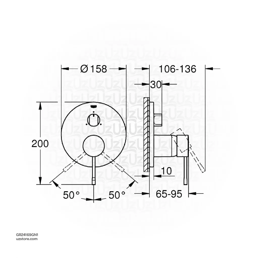 Uzstore  GROHE Essence Single-lever mixer with 3-way diverter , 24169GN1 , brushed cool sunrise GR24169GN1-02.webp