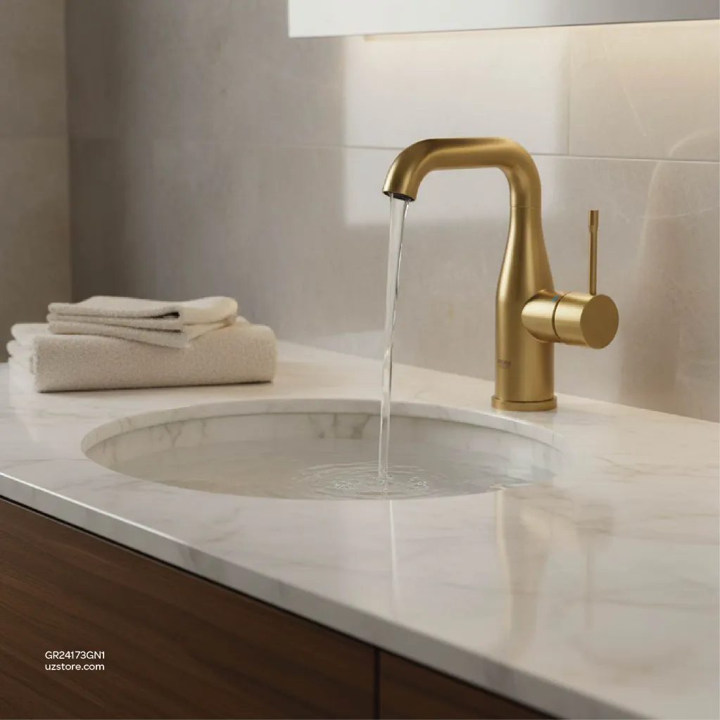Uzstore GROHE Essence Single-lever basin mixer Half Inch M-Size , 24173GN1 , brushed cool sunrise  GR24173GN1-04.webp