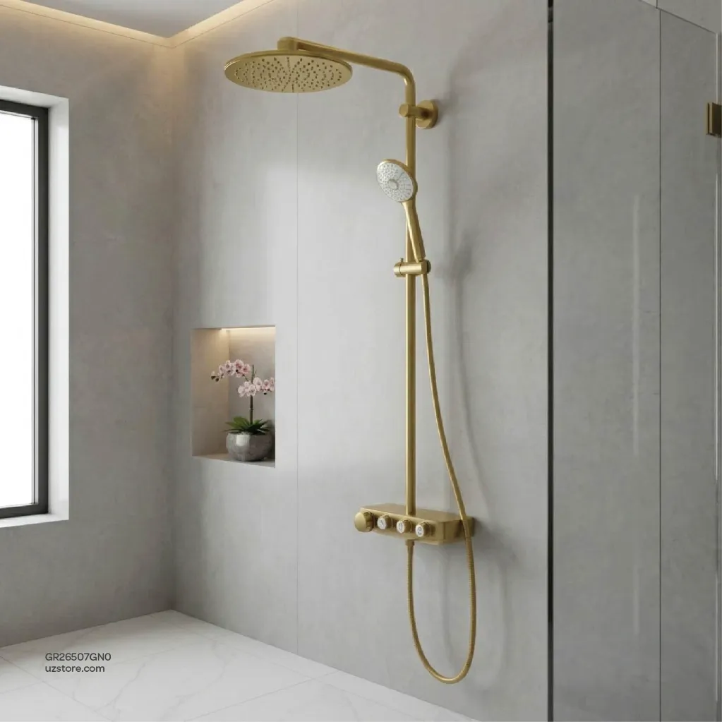Uzstore Shower system with thermostat for wall mounting GR26507GN0-03.webp