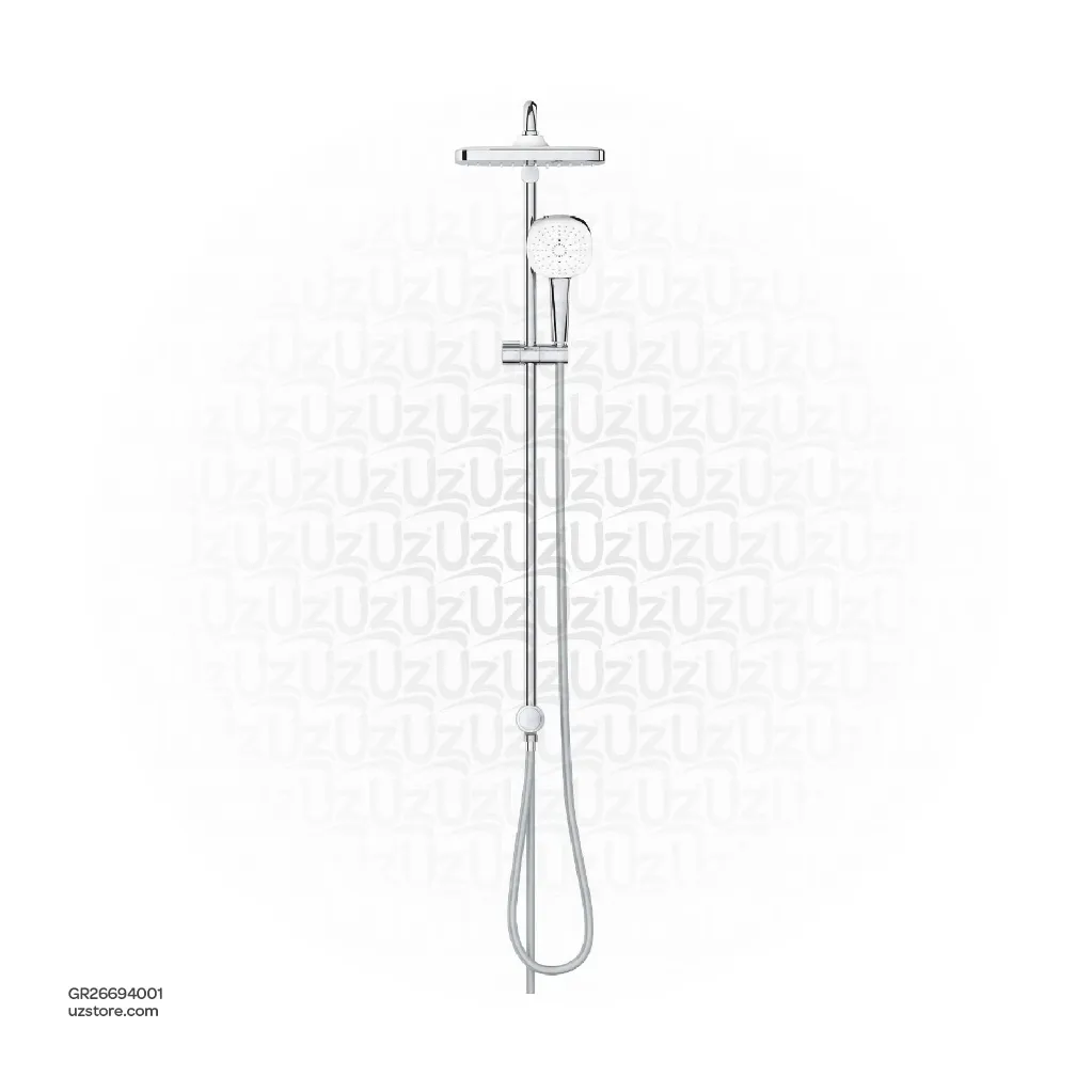 Uzstore  GROHE Tempesta System 250 Cube Shower system with diverter for wall mounting , 26694001 , chrome GR26694001-03.webp