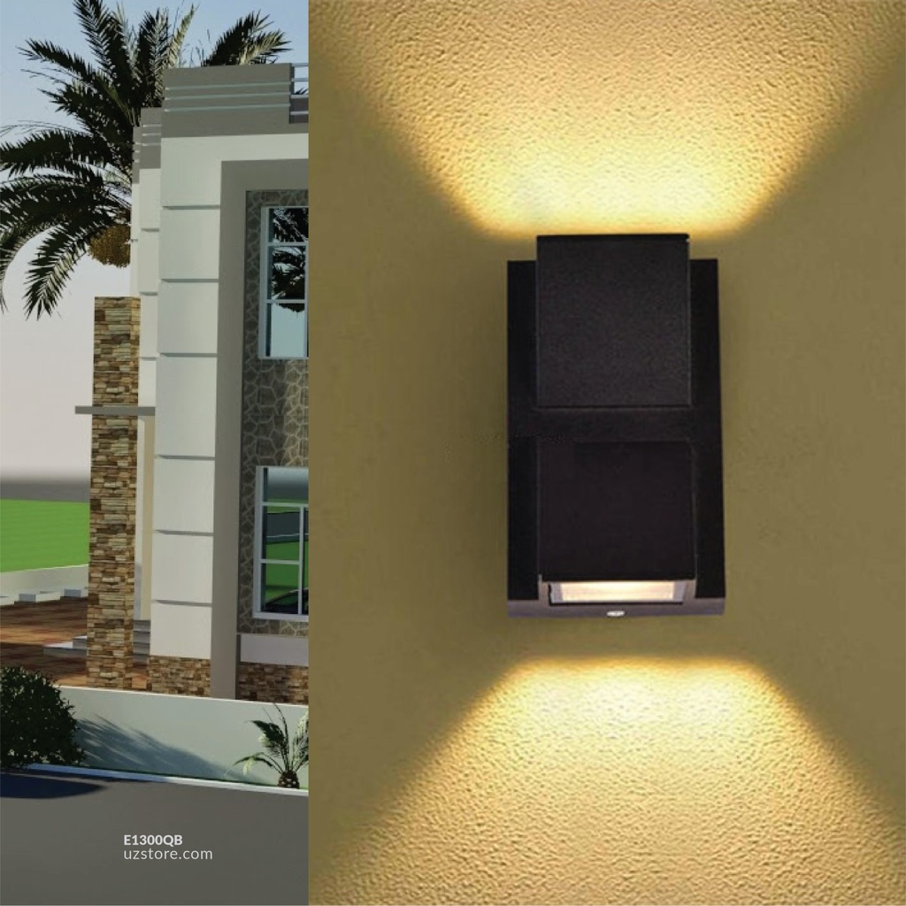 LED Outdoor Wall LIGHT W01-6W WW BLACK