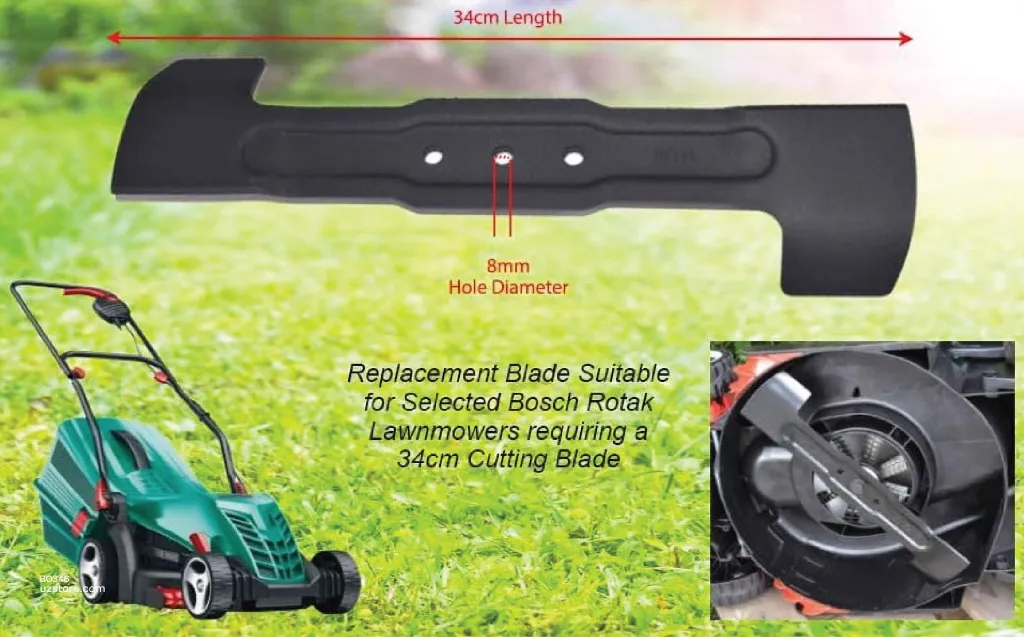 Uzstore Bosch Lawnmower Metal Blade Rotak 34 (L65.157) BO346-02.webp
