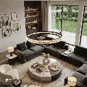 Uzstore  Ring Pendant Light (Black), D60cm, 60W, 3000K , MD22075-60 E1057C-60-04.webp