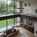 Uzstore OPTARA Pendant Light - Ø 450×1, 800×1 , 600×1 Split H2500mm, 3000K, Stainless steel+Crystal, Mirror black 22830-45+60+80 E1057YR3-800-04.webp