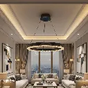 Uzstore OPTARA Pendant Light - 600×H2500mm, 3000K, Stainless steel+Crystal, Mirror black D22830-600  E1057YR-600-04.webp