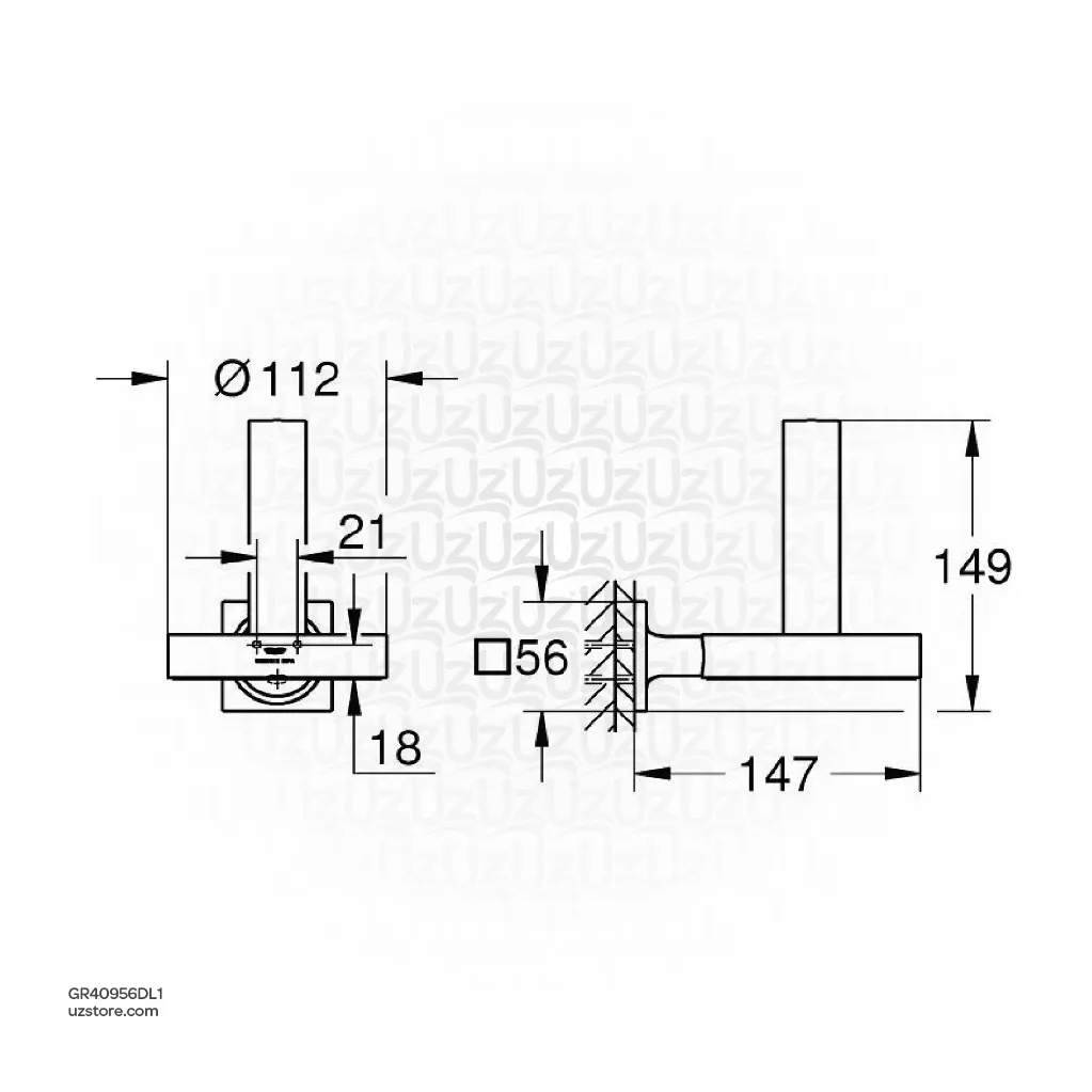 Uzstore  GROHE Allure Spare toilet paper holder , 40956DL1 , brushed warm sunset GR40956DL1-02.webp
