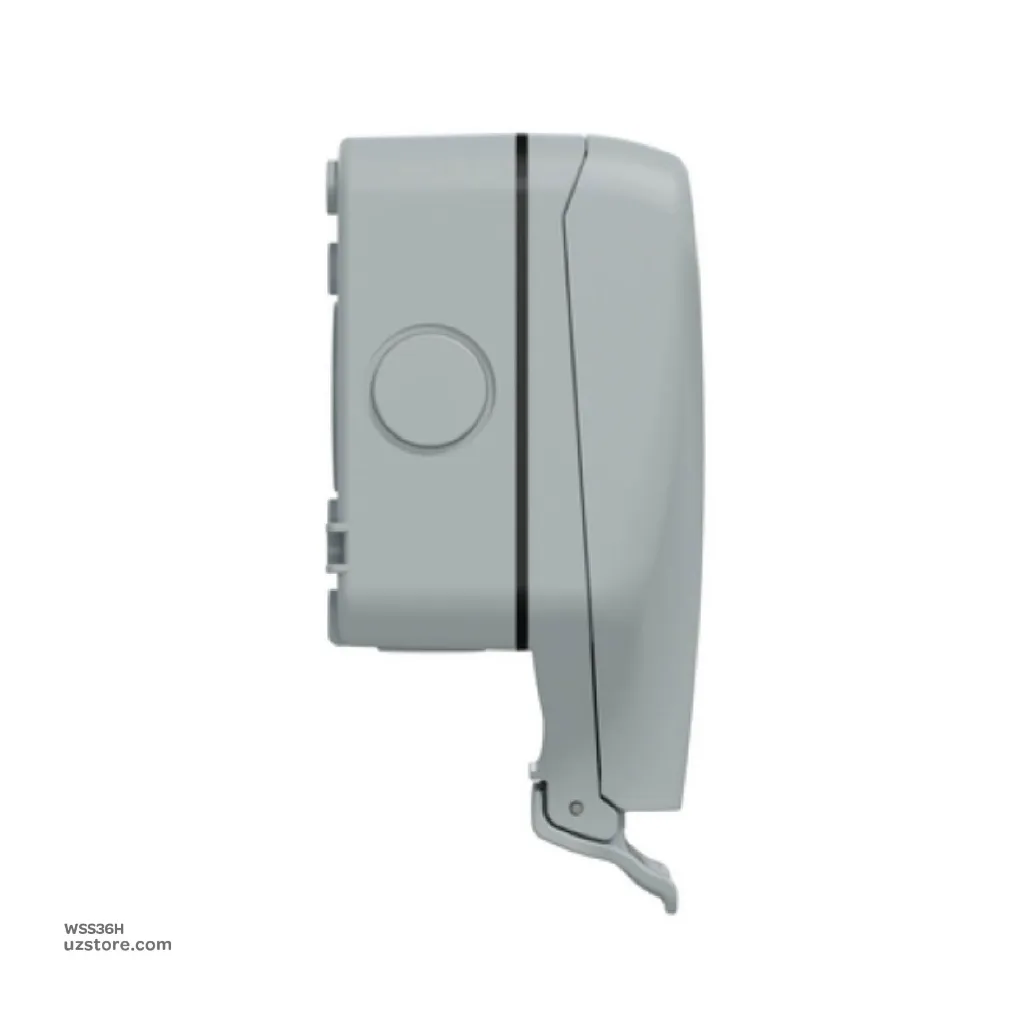 Uzstore Schneider IP66 Single Socket 13A Waterproof HD (MURWP3010N_GY) WSS36H-02.webp