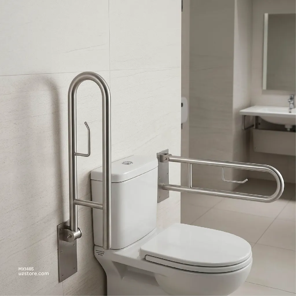 Uzstore KLUDI RAK Folding Up Grab Bar 800mm Satin Finish SS 304 Accessories, RAK90401 MX1485-03.webp