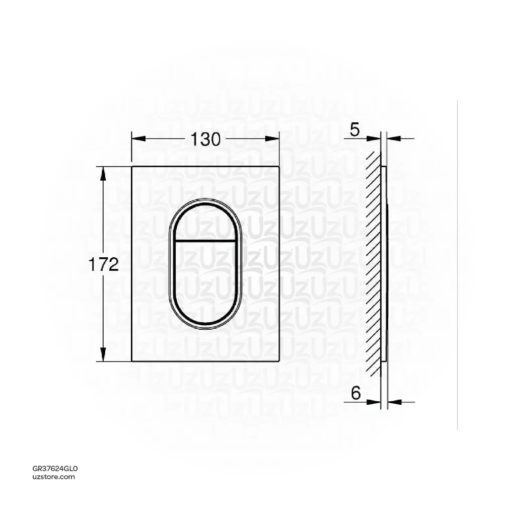 Uzstore GROHE Arena Cosmopolitan S Wall plate , 37624GL0 , cool sunrise GR37624GL0-02.webp