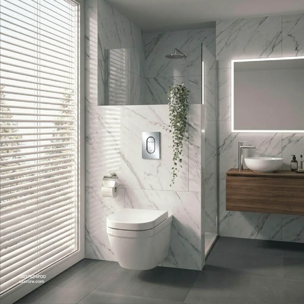 Uzstore  GROHE Arena Cosmopolitan S Wall plate , 37624P00 , matt chrome GR37624P00-03.webp