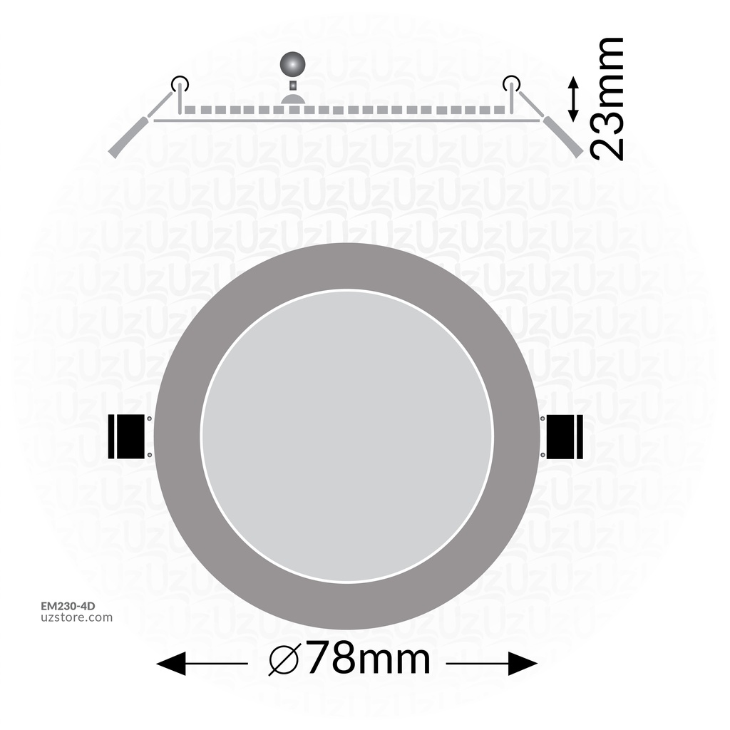 OSRAM LED SLIM PANEL DOWN LIGHT ROUND 3" 4W Daylight 6500K