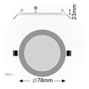 OSRAM LED SLIM PANEL DOWN LIGHT ROUND 3" 4W Daylight 6500K