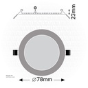 OSRAM LED SLIM PANEL DOWN LIGHT ROUND 3" 4W Half white 4000K