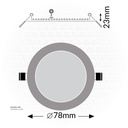 OSRAM LED SLIM PANEL DOWN LIGHT ROUND 3" 4W Warm white 3000K