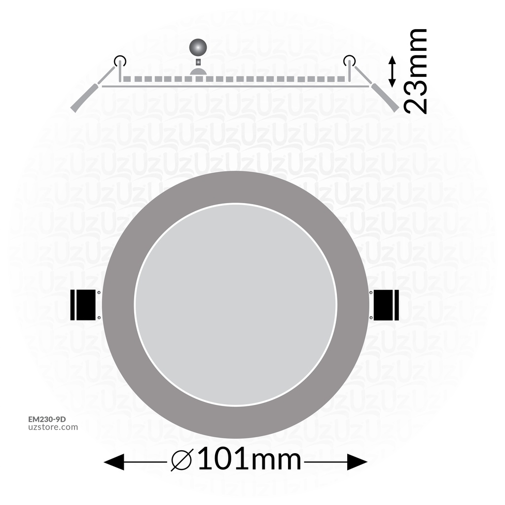 OSRAM LED SLIM PANEL DOWN LIGHT ROUND 4" 9W Daylight 6500K