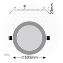 OSRAM LED SLIM PANEL DOWN LIGHT ROUND 4" 9W Half white 4000K