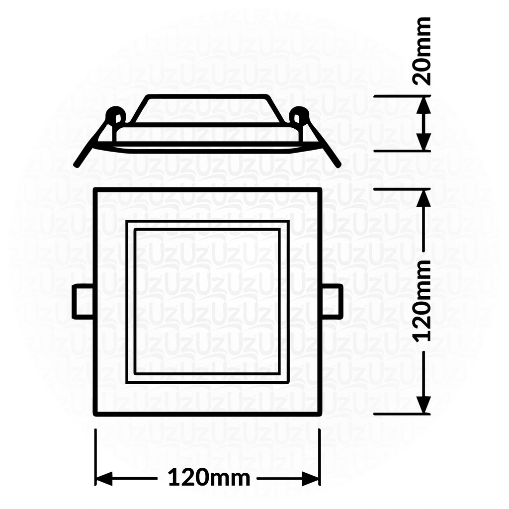 OSRAM LED SLIM PANEL DOWN LIGHT SQUARE 4" 9W Daylight 6500K