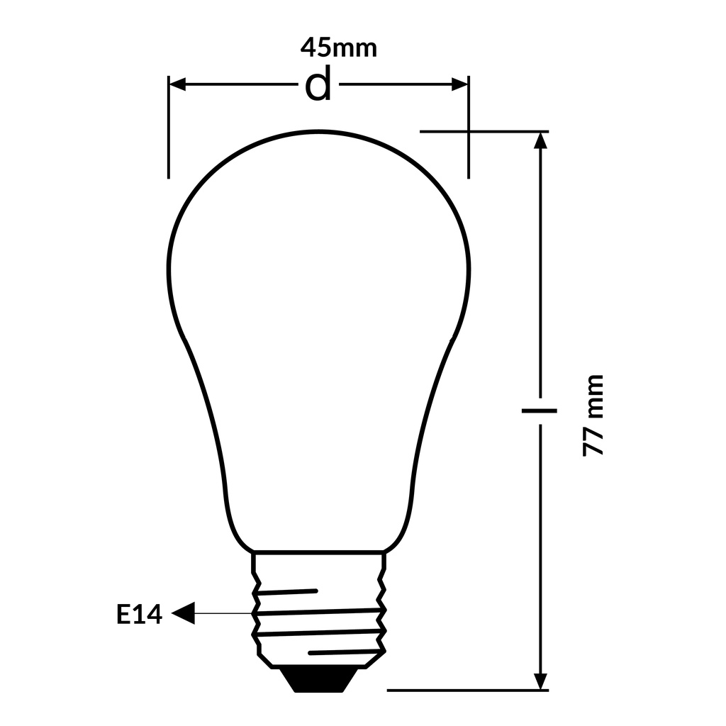 Osram Lamb 4W, E14, Flemental 2700K, CLEAR