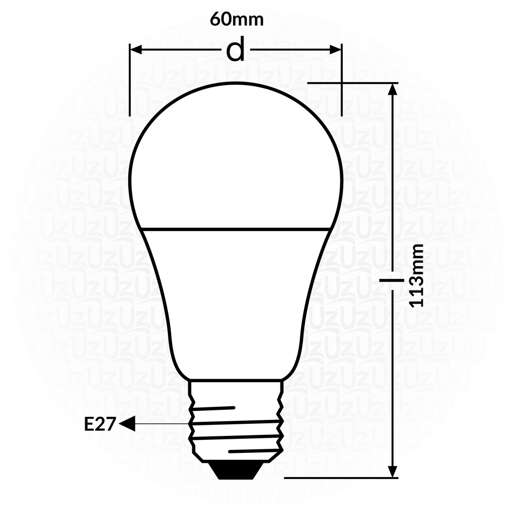 Osram Lamb FIGHTER SERIES 9W, E27, CLAS A LED GLS, 3000K, NON- DIMMABLE