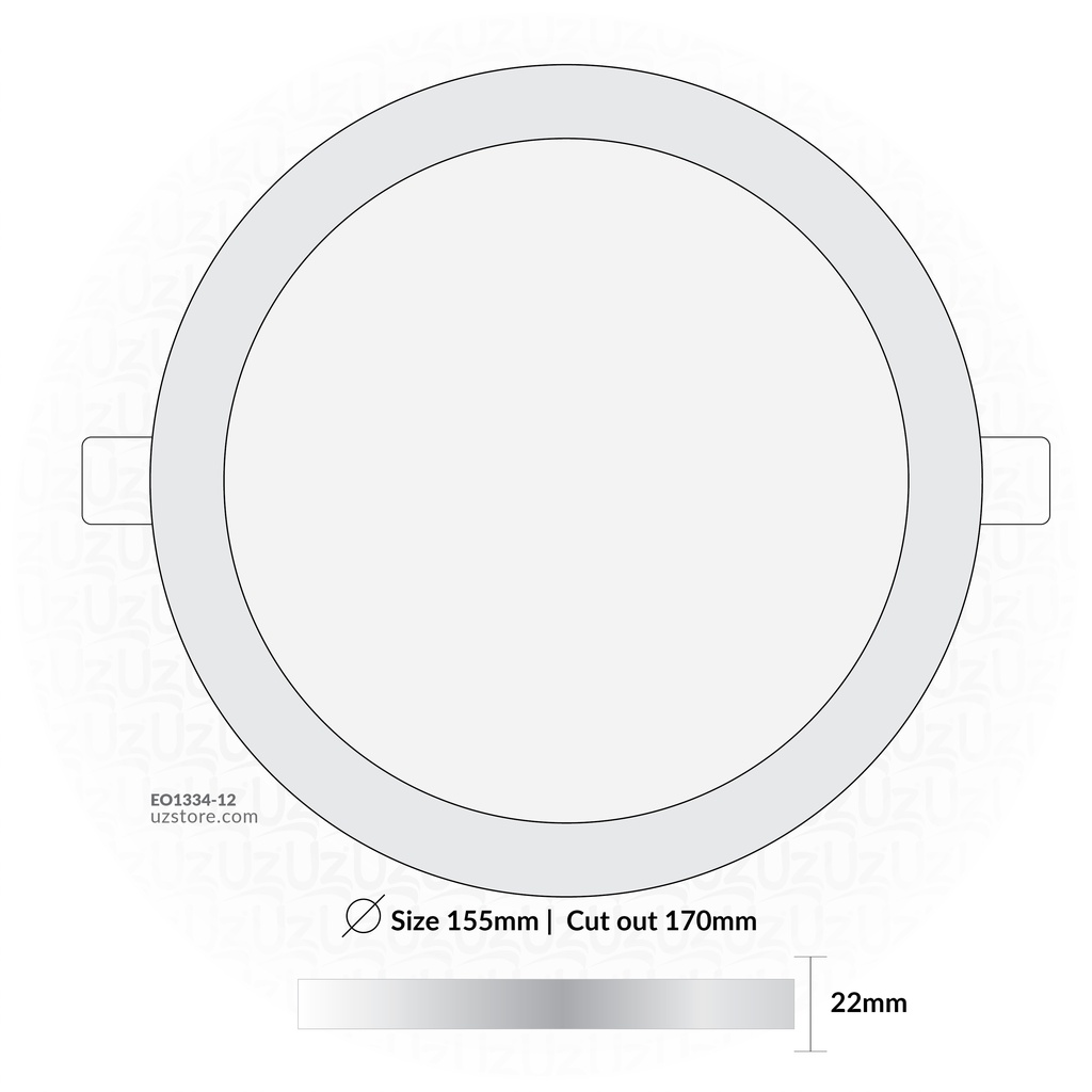 OMEX - RD Slim panle Light Led 12w WH