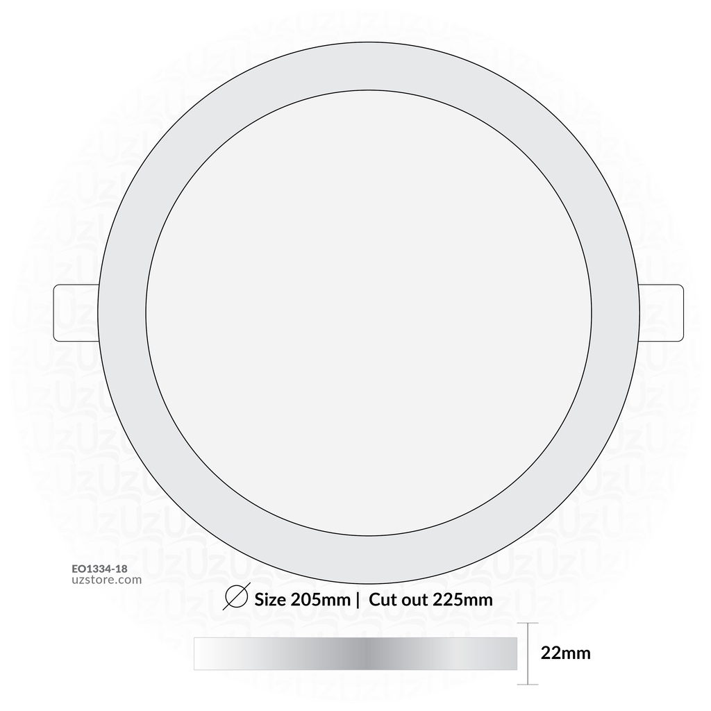 OMEX - RD Slim panle Light Led 18w WH