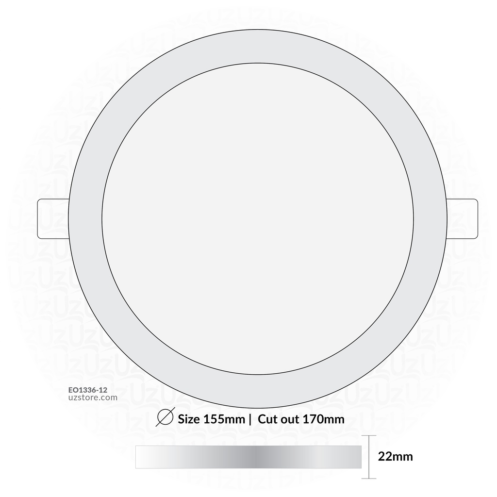 OMEX - RD Slim panle Light Led 12w WW