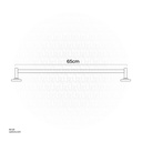 Chromed Towel Bar Brass & stainless steel JM11 65cm