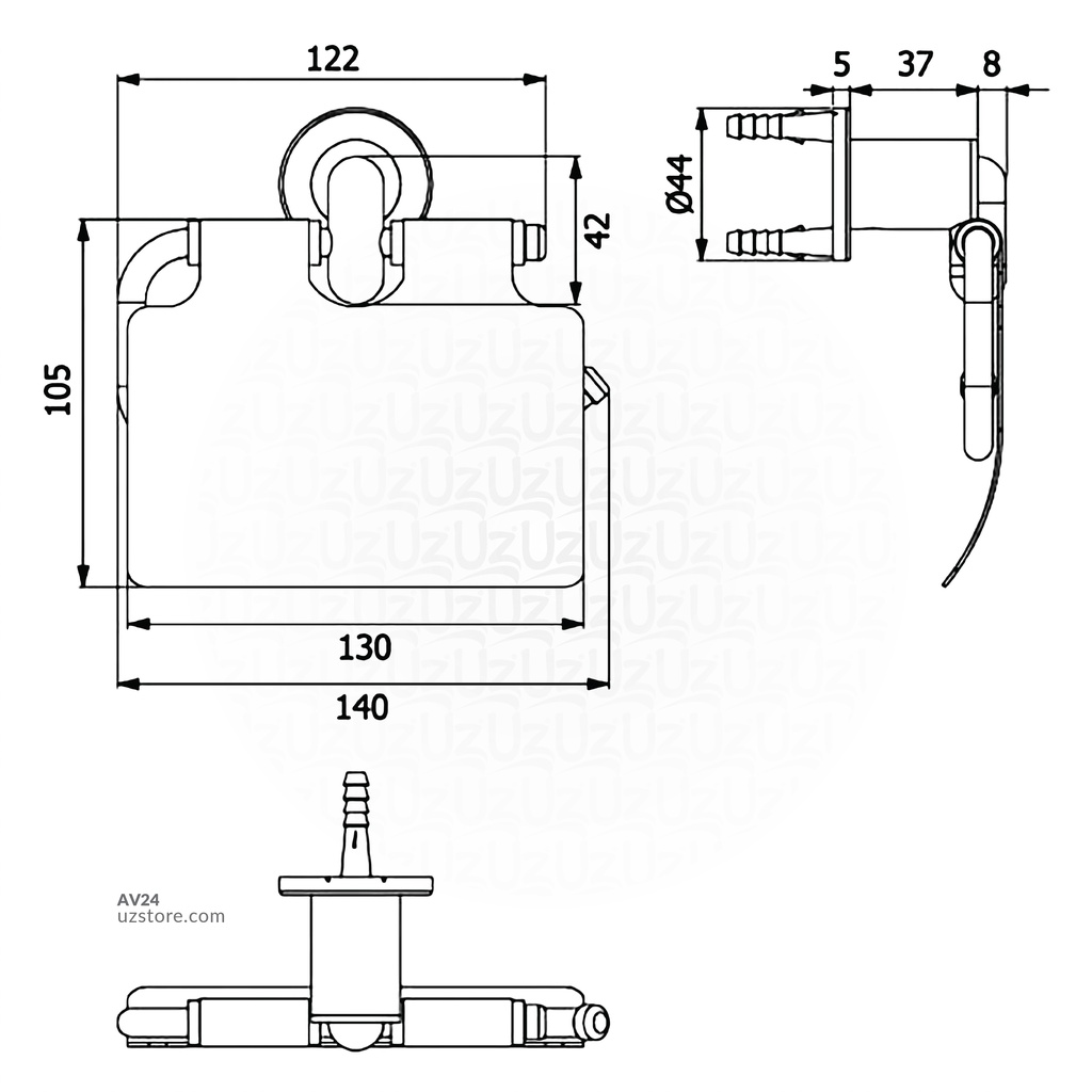 VRH - Toilet Paper Holder FBVHC-S104AS Capsule SUS304