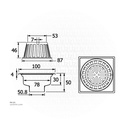 VRH - Roof Drain 4'' FUVHU-W001GS Floordrain SUS304