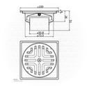 VRH - Roof Drain 4'' FUVHU-W001AS Floordrain SUS304