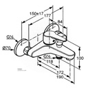 Kludi-RAK Polaris 10002 Single Lever Bath & Shower Mixer