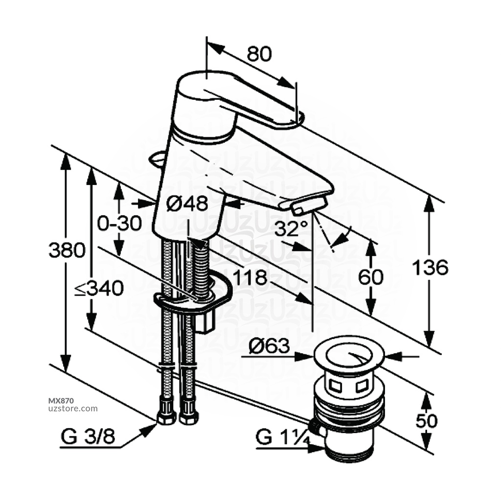 RAK11000 Single liver Basin Mixer