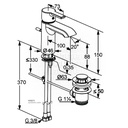 Kludi RAK13000- Passion Single Lever Basin Mixer with Popup waste DN10