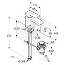 KLUDI RAK14100 PROFILE STAR BASIN MIXER