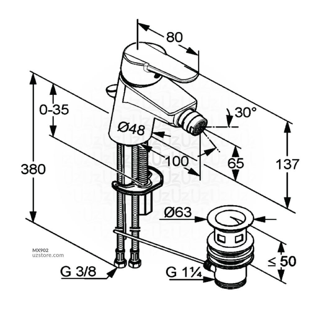 RAK Project - Bidet Mixer 11001