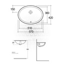 RAK- Rosa Under Counter 570x420 or 500x420mm