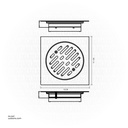 Drainex Stainless Steel 304 Grade Floor drain DZ-S34-20-MR 6'' Out