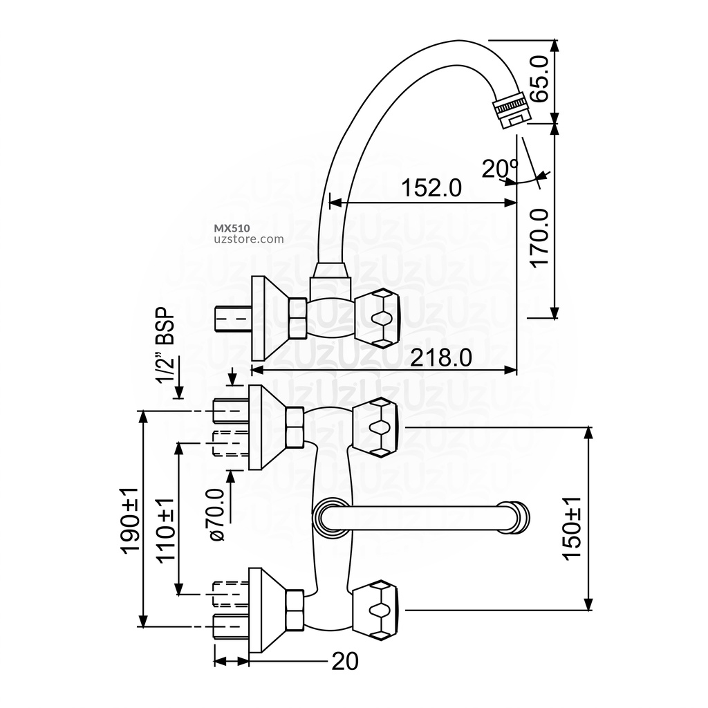 SINK MIXER JAQUAR 3319