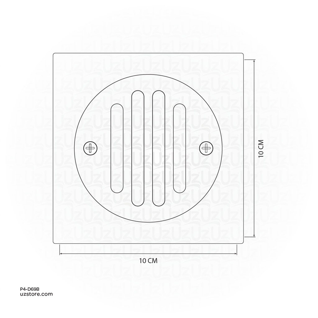 Drainex Stainless Steel 304 Floor Drain 10x10 CM 1.5'' Out