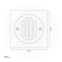 Drainex Stainless Steel 304 Floor Drain 10x10 CM 1.5'' Out
