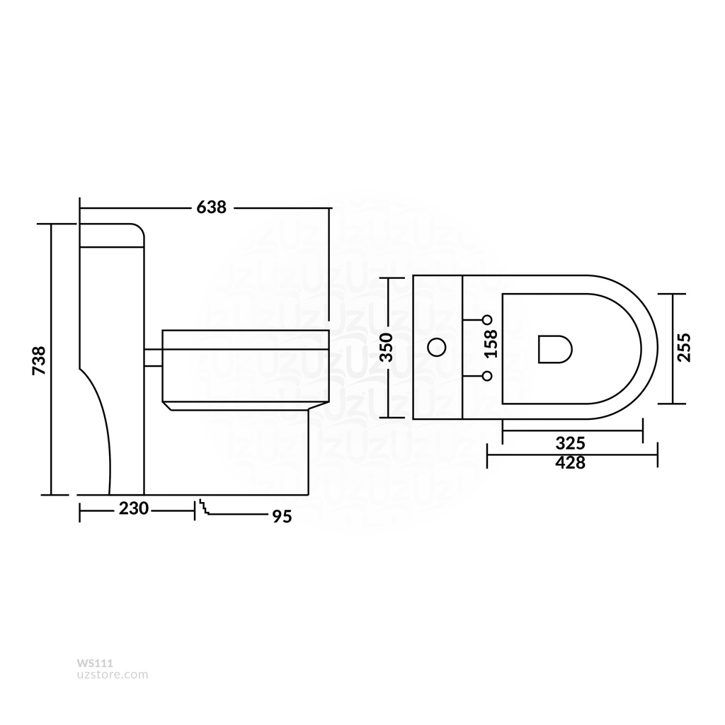 Spice S Trap 225mm white EWC Asala