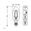 OPPLE LED Filament Lamp 4W Warm White E14